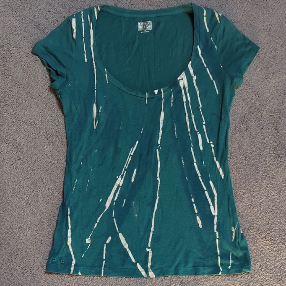 Converse Dark Teal Green Tie-Dye Women's Tee - Picture 1 of 15